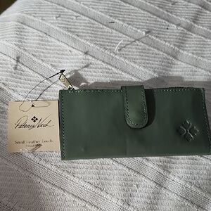 Patricia Nash Sage Leather Clutch